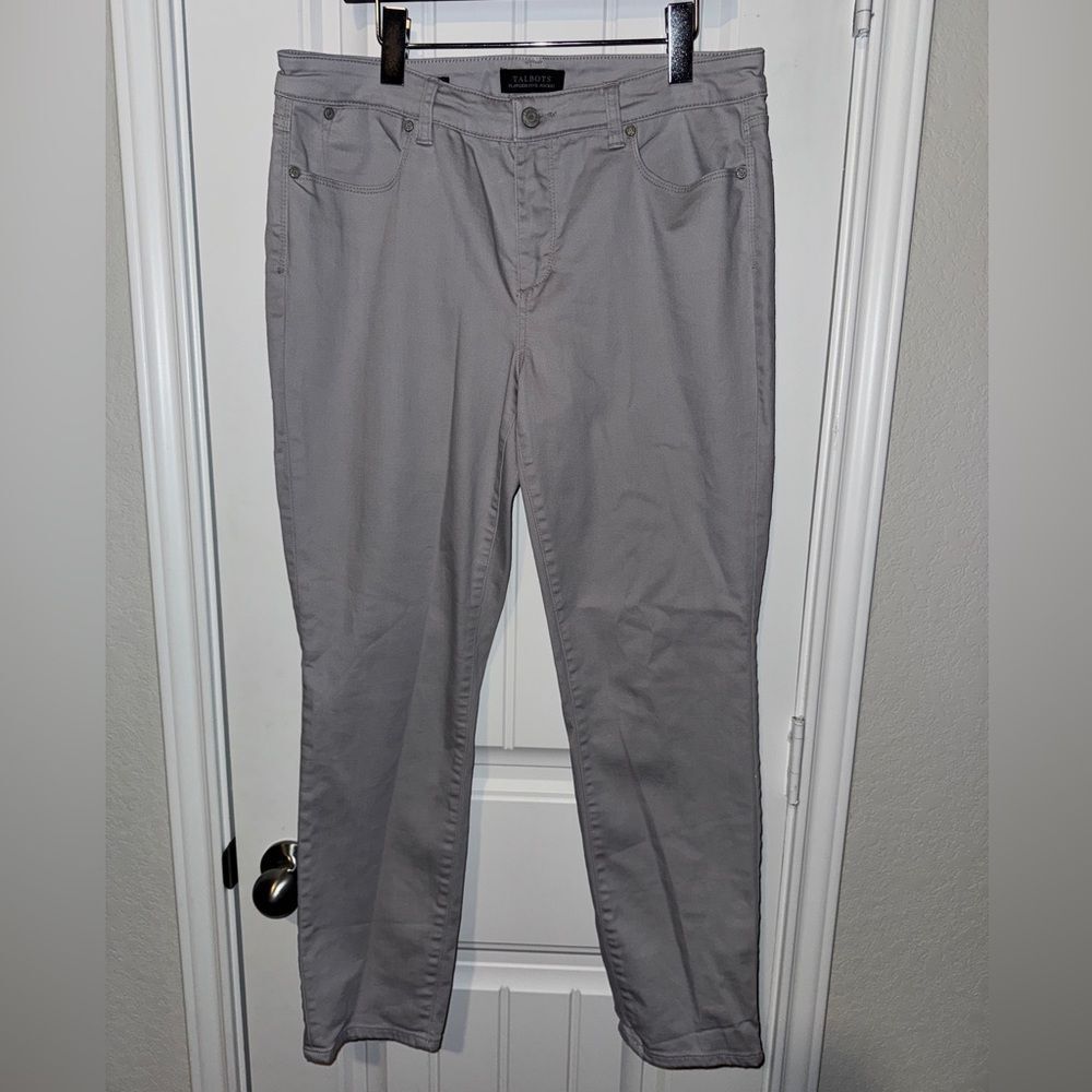 Talbots Women's Straight Leg Gray Jeans slim ankle